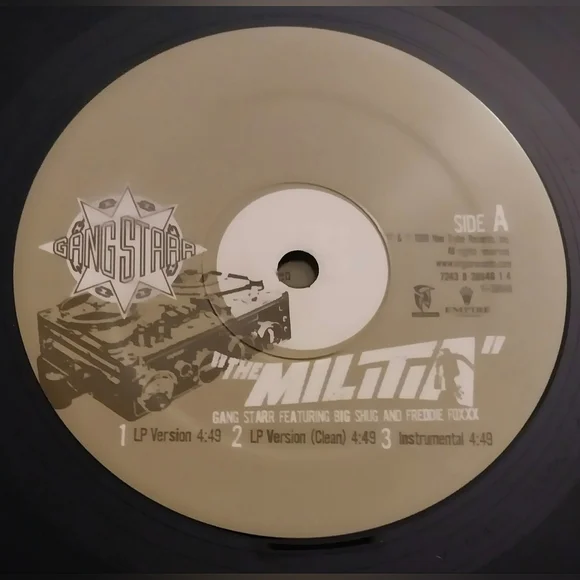 Vintage Rare The Militia Steez 12" Single Record Vinyl Gangstarr Guru Dj Premier - Picture 3 of 6